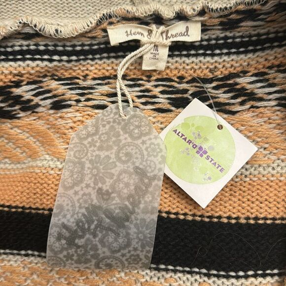 Hem & Thread Hooded Wool Blend Cardigan NWT - Picture 4 of 7